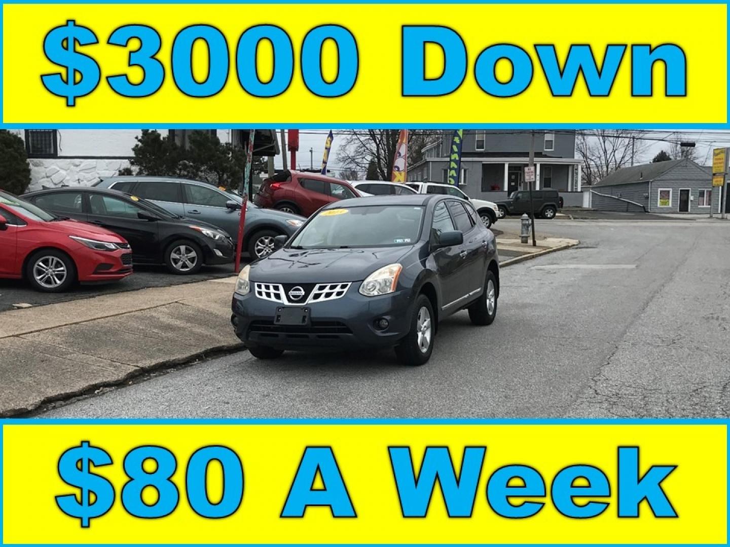 2013 Blue /Gray Nissan Rogue S (JN8AS5MVXDW) with an 2.5 V4 engine, Automatic transmission, located at 577 Chester Pike, Prospect Park, PA, 19076, (610) 237-1015, 39.886154, -75.302338 - Photo#0